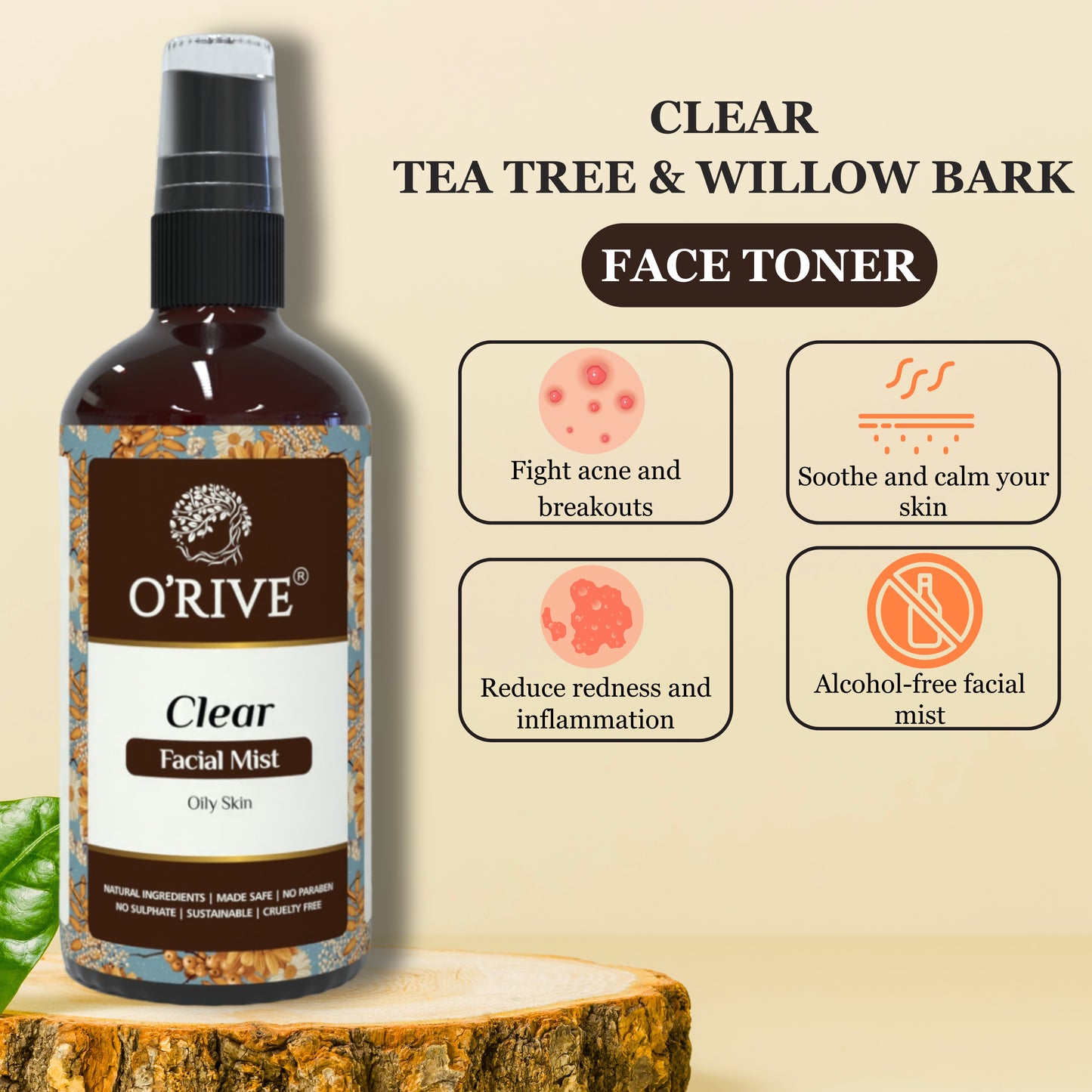 Clear Facial Mist Oily to Acne prone Skin 30 ML
