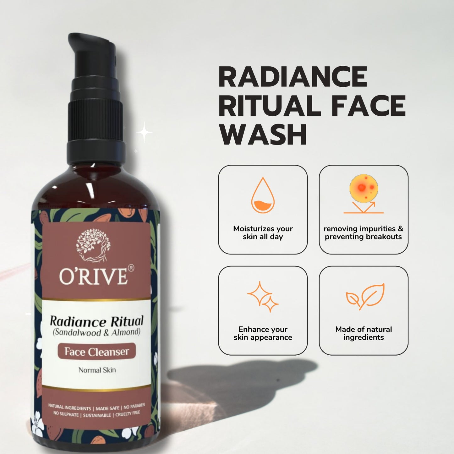 Radiance Ritual Sandalwood Face Wash for all skin type 50ml