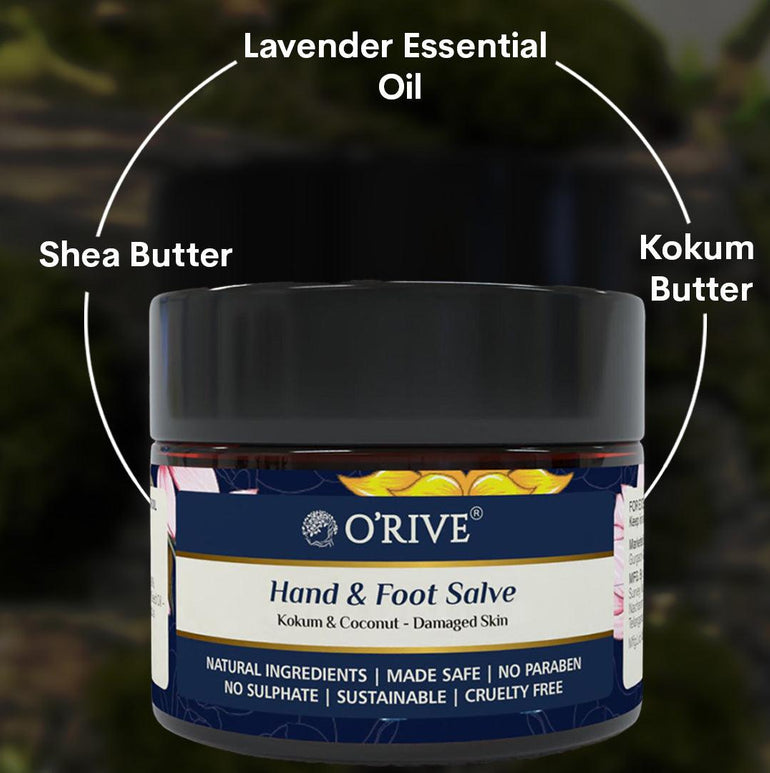 Hand & Foot Salve | Foot Cream | Cracked heel repair cream - Orive Organics