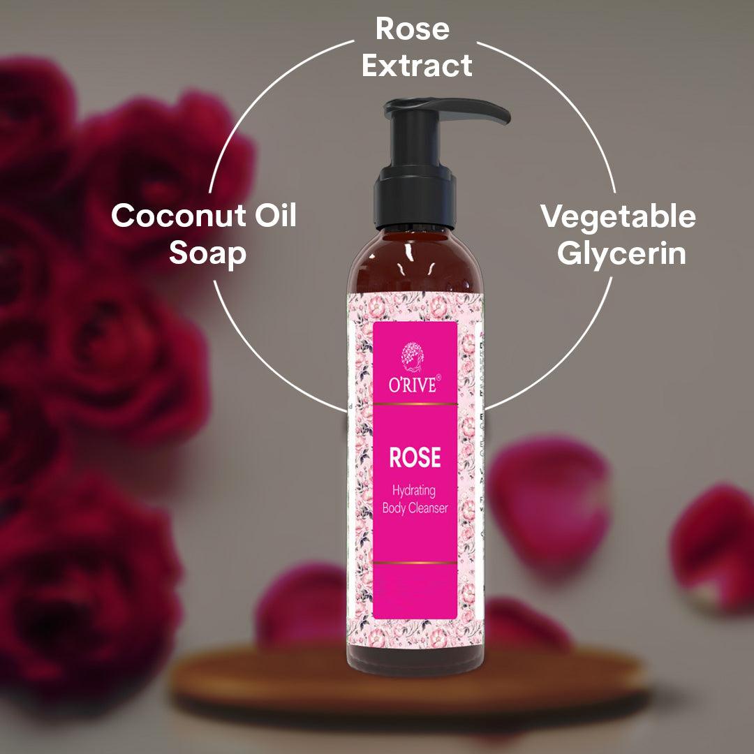 Rose Body Wash | Gentle Daily Cleanser - Orive Organics
