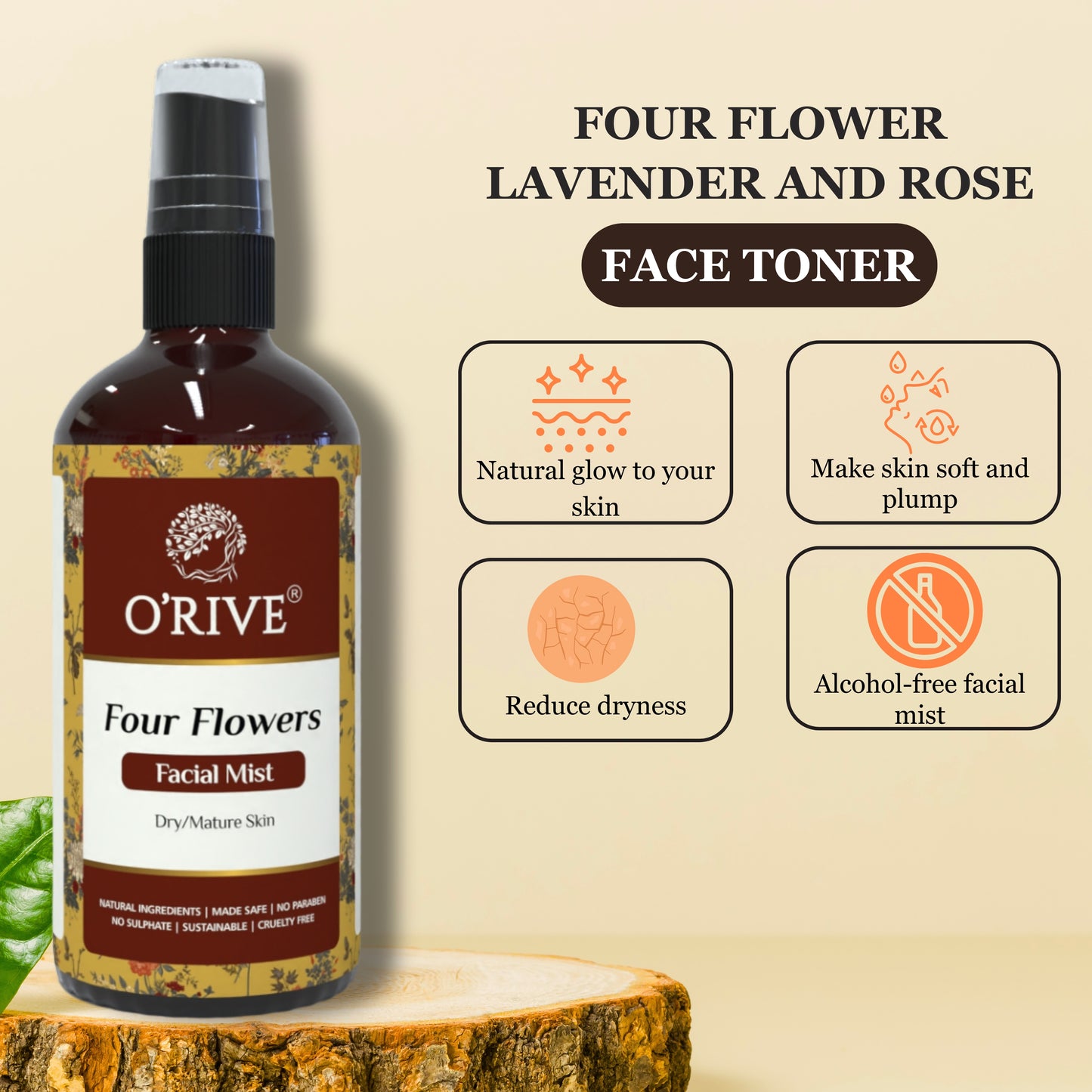 Four Flower Facial Mist Dry Aging Skin 50ml