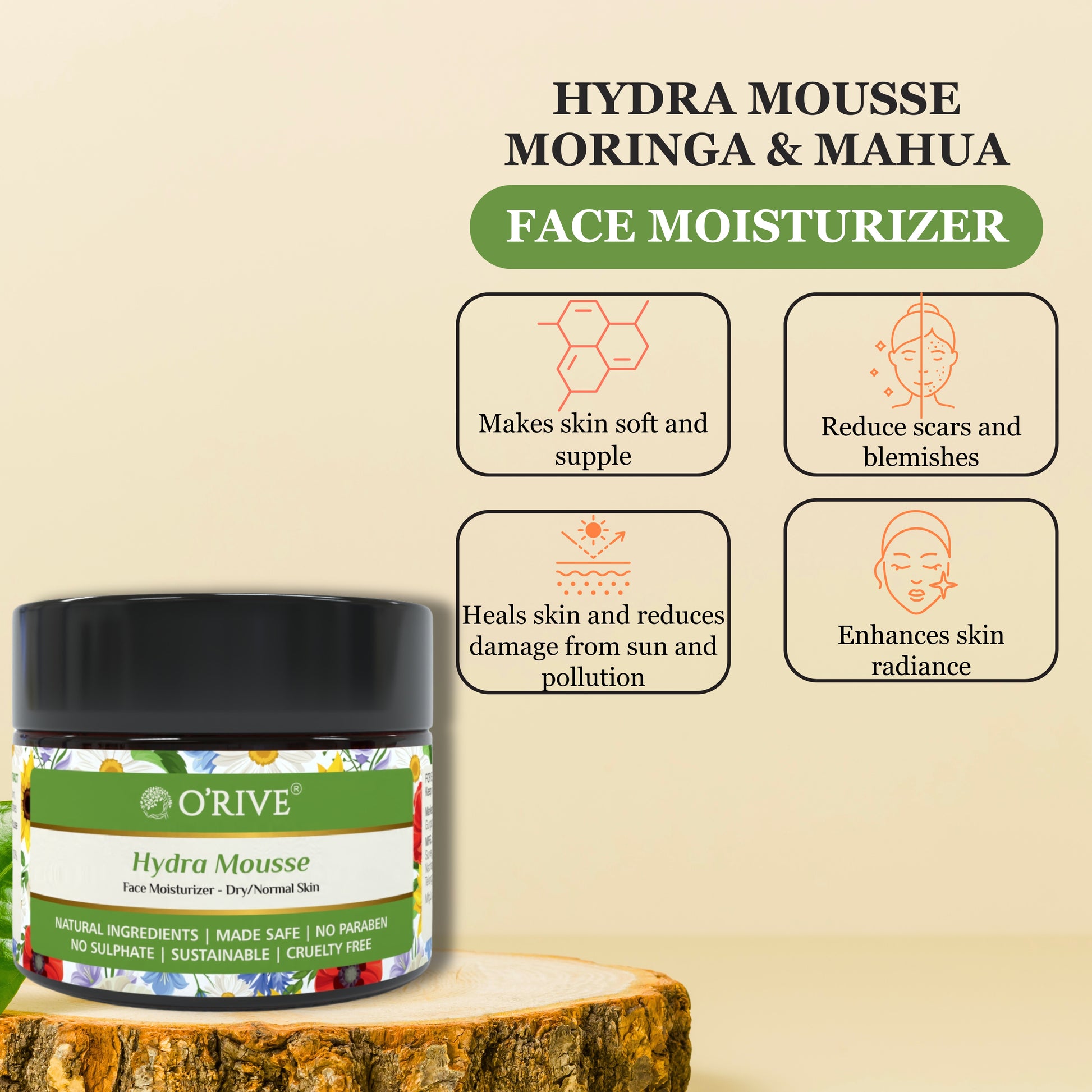 Mini Hydra Mousse | Light Weight Face Moisturizer | Normal Skin