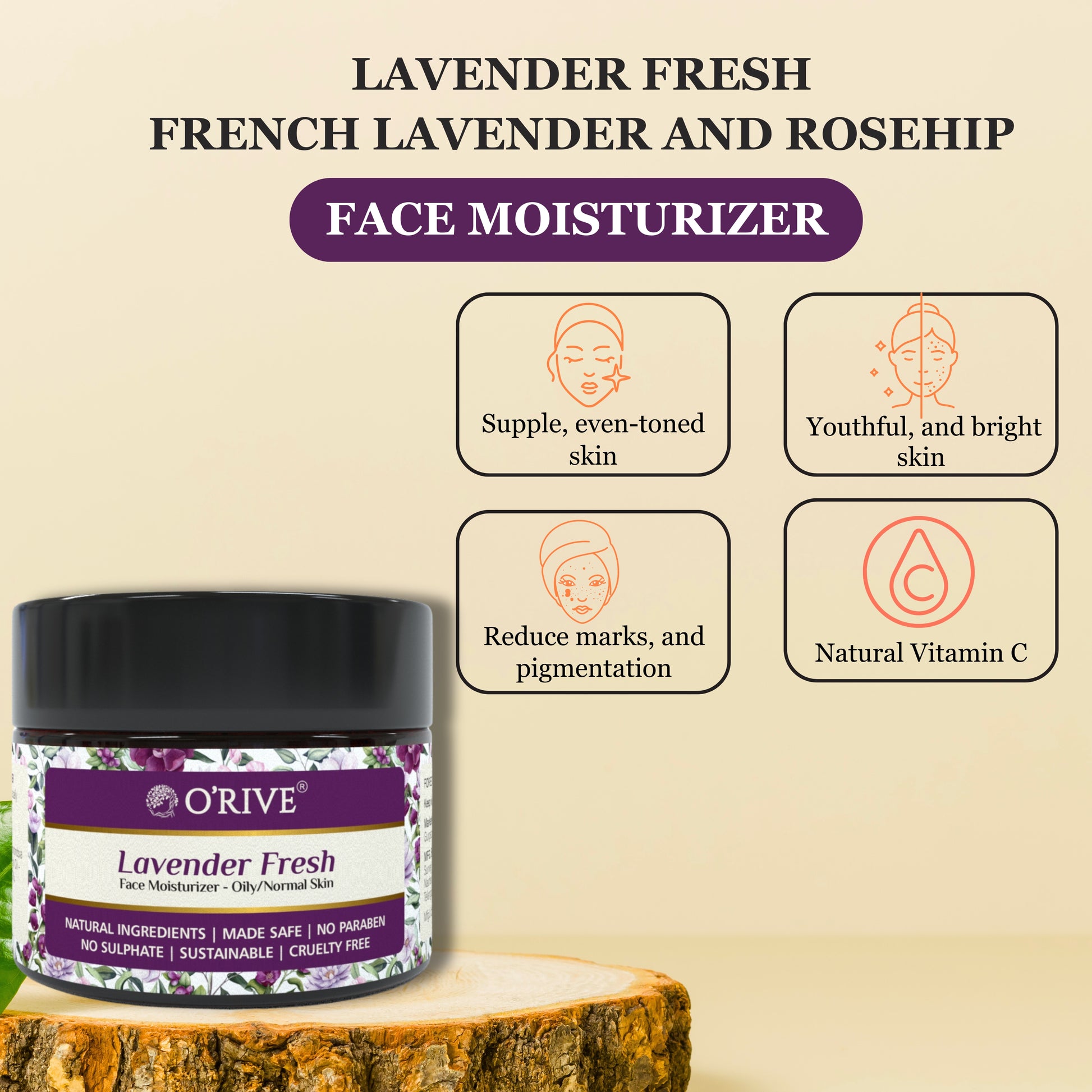 Mini Lavender Fresh | Gel Face Moisturizer | For Oily/Normal Skin