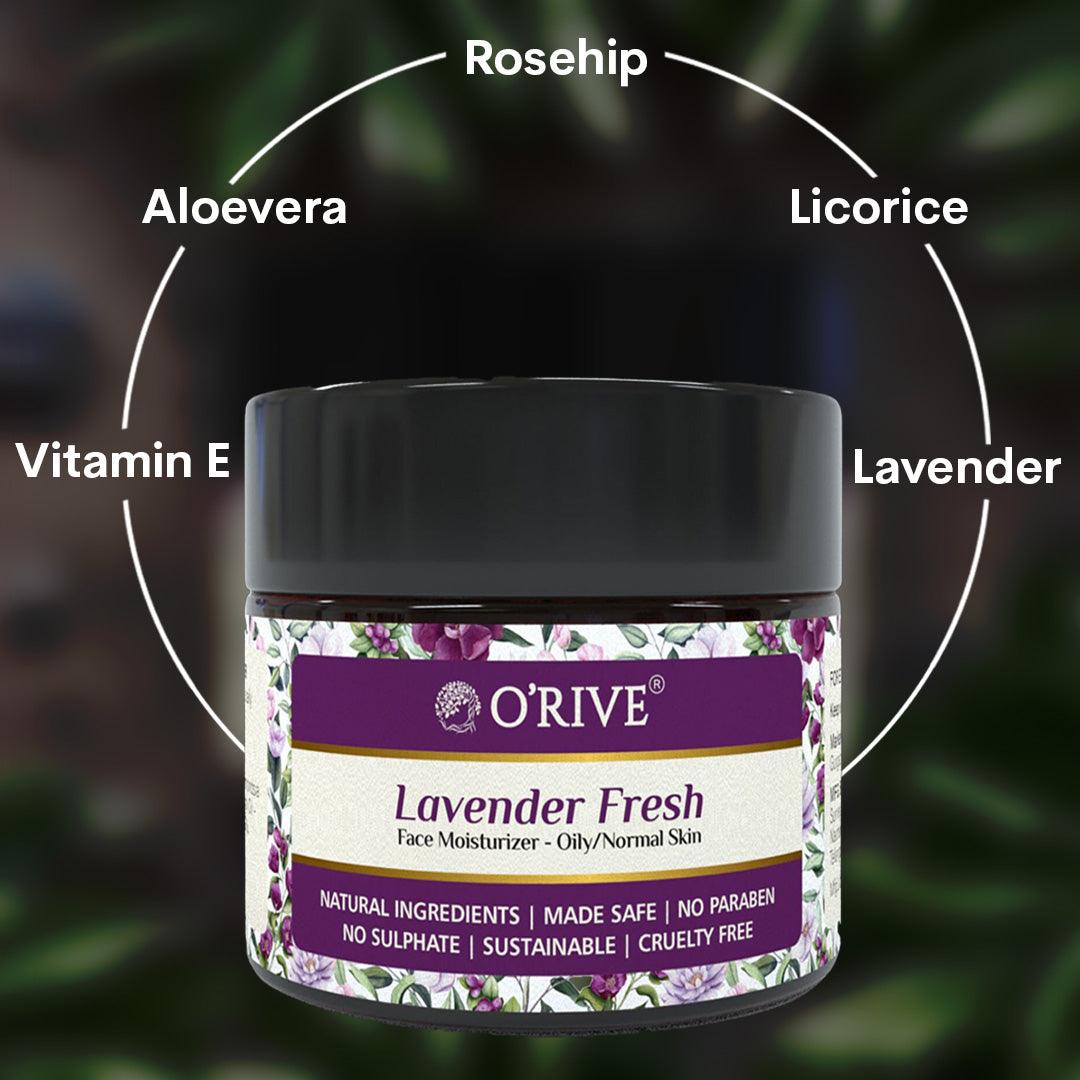 Lavender Fresh | Gel Face Moisturizer | For Oily/Normal Skin - Orive Organics