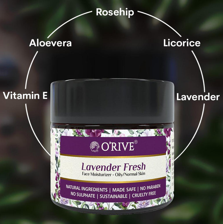 Mini Lavender Fresh | Gel Face Moisturizer | For Oily/Normal Skin - Orive Organics
