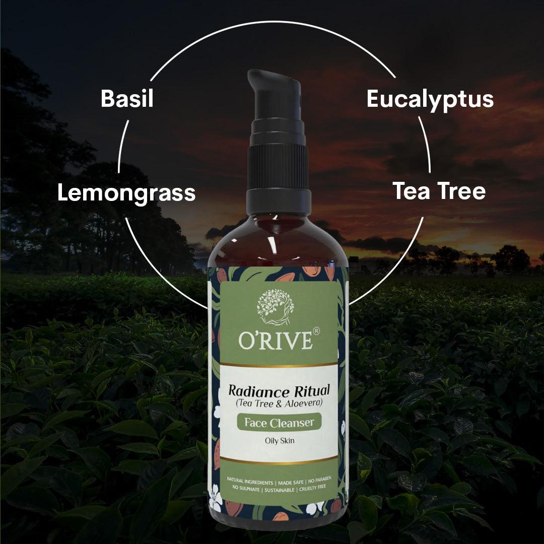 Mini Radiance Ritual (Tea Tree) | Facewash | For Oily Skin - Orive Organics