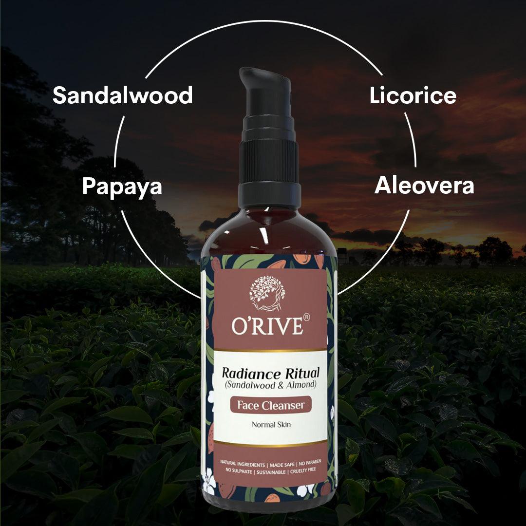 Radiance Ritual (Sandalwood ) | Facewash | All Skin Type - Orive Organics